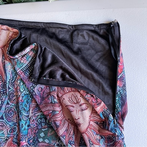 Women's Stretchy Elastic Waist Print Boho Mini Skirt Summer abstract print - Picture 2 of 11